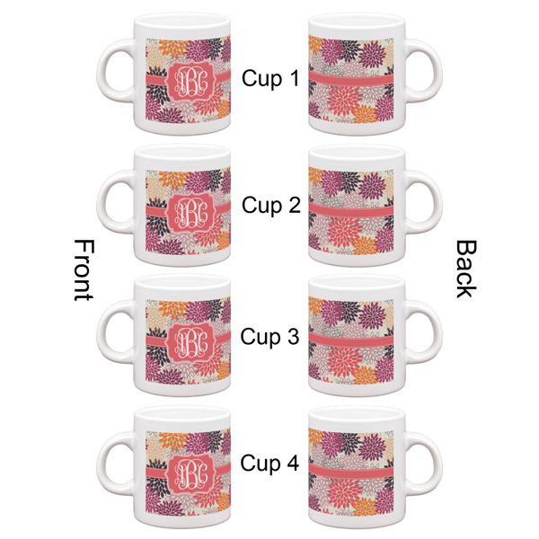 Mums Flower Espresso Cup Set of 4 - Apvl