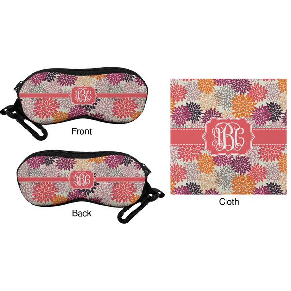 Mums Flower Eyeglass Case & Cloth (Approval)