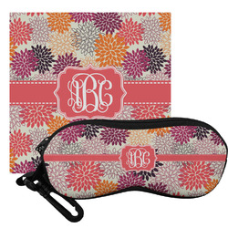 Mums Flower Eyeglass Case & Cloth (Personalized)
