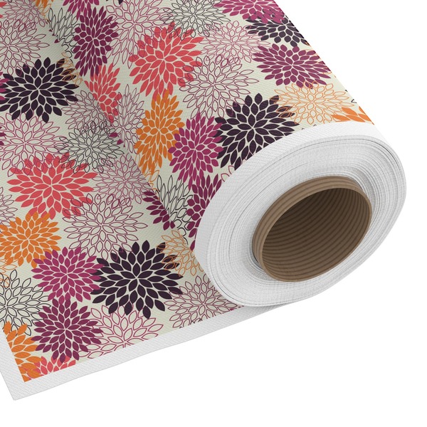 Custom Mums Flower Fabric by the Yard - Copeland Faux Linen