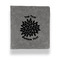 Mums Flower Leather Binder - 1" - Grey - Front View