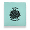 Mums Flower Leather Binders - 1" - Teal - Front View