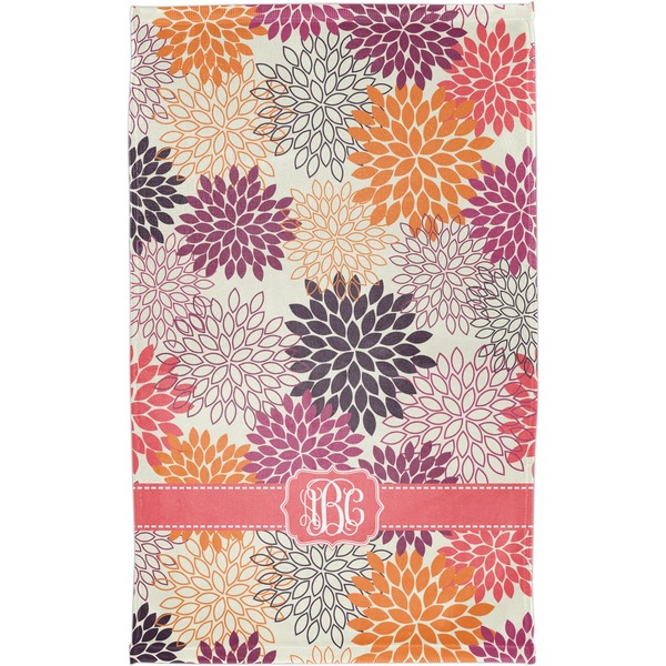 Mums Flower Finger Tip Towel - Full View