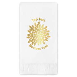 Mums Flower Guest Napkins - Foil Stamped (Personalized)