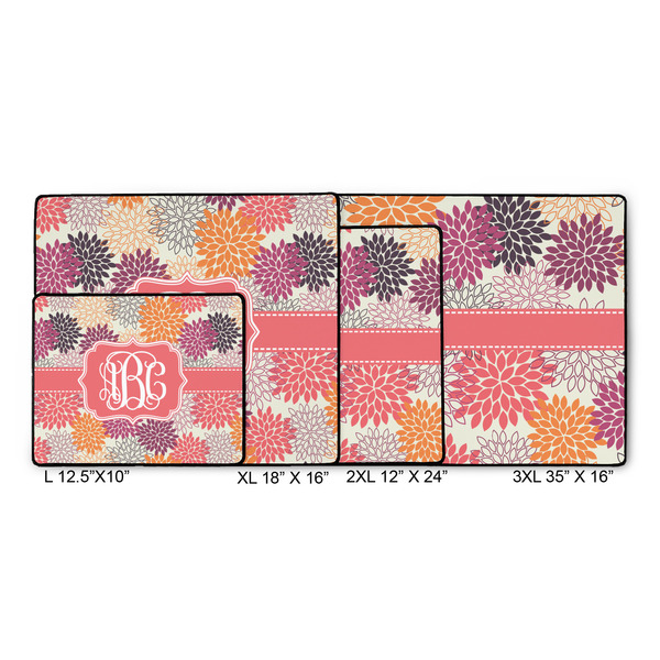 Mums Flower Gaming Mats - SIZE CHART
