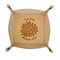 Mums Flower Genuine Leather Dice Tray (Personalized)