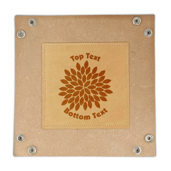Mums Flower Genuine Leather Valet Trays - FRONT