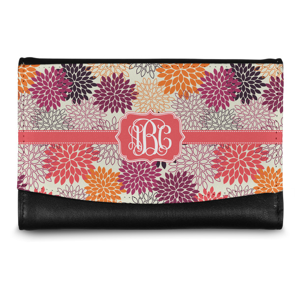 Custom Mums Flower Genuine Leather Women's Wallet - Small (Personalized)