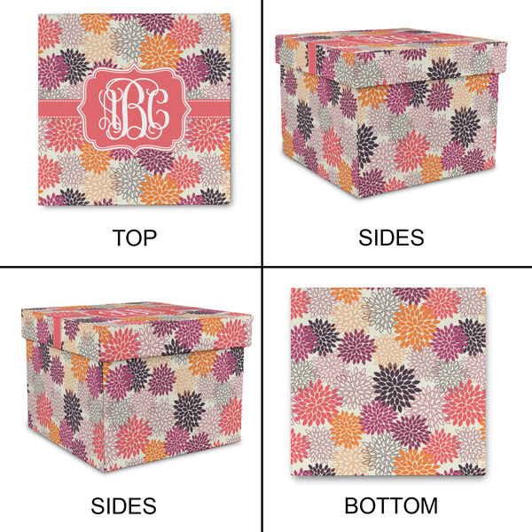 Mums Flower Gift Boxes with Lid - Canvas Wrapped - Large - Approval