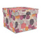 Mums Flower Gift Boxes with Lid - Canvas Wrapped - Large - Front/Main
