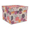 Mums Flower Gift Box with Lid - Canvas Wrapped - Large (Personalized)