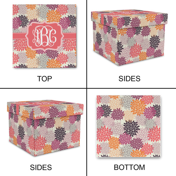Mums Flower Gift Boxes with Lid - Canvas Wrapped - Medium - Approval