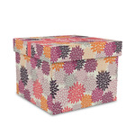 Mums Flower Gift Box with Lid - Canvas Wrapped - Medium (Personalized)