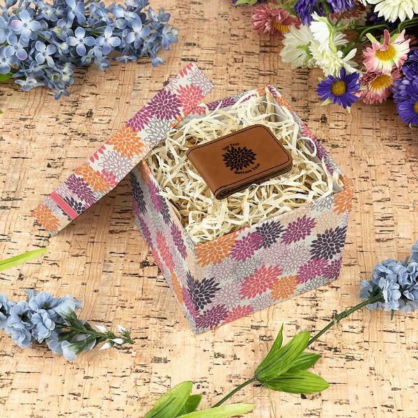 Mums Flower Gift Boxes with Lid - Canvas Wrapped - Small - In Context