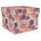Mums Flower Gift Boxes with Lid - Canvas Wrapped - X-Large - Front/Main