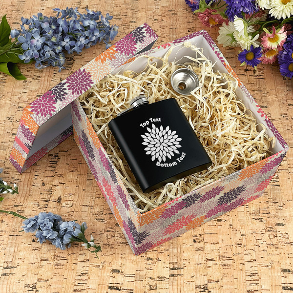 Mums Flower Gift Boxes with Lid - Canvas Wrapped - X-Large - In Context