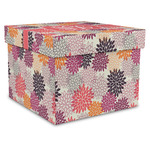 Mums Flower Gift Box with Lid - Canvas Wrapped - XX-Large (Personalized)