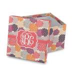 Mums Flower Gift Box with Lid - Canvas Wrapped (Personalized)