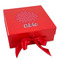Mums Flower Gift Boxes with Magnetic Lid - Red - Front