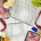 Mums Flower Glass Baking Dish Set - LIFESTYLE
