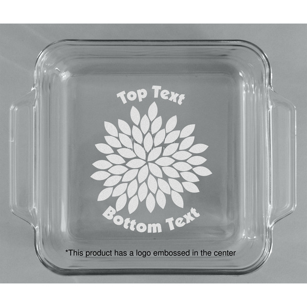 Mums Flower Glass Cake Dish - APPROVAL (8x8)