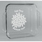 Mums Flower Glass Cake Dish - 8in x 8in (Personalized)