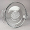 Mums Flower Glass Pie Dish - 9.5in Round (Personalized)