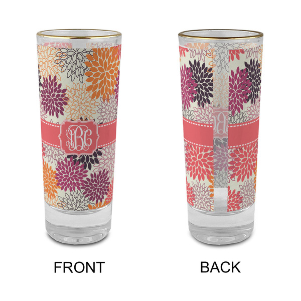 Mums Flower Glass Shot Glass - 2 oz - Single - APPROVAL