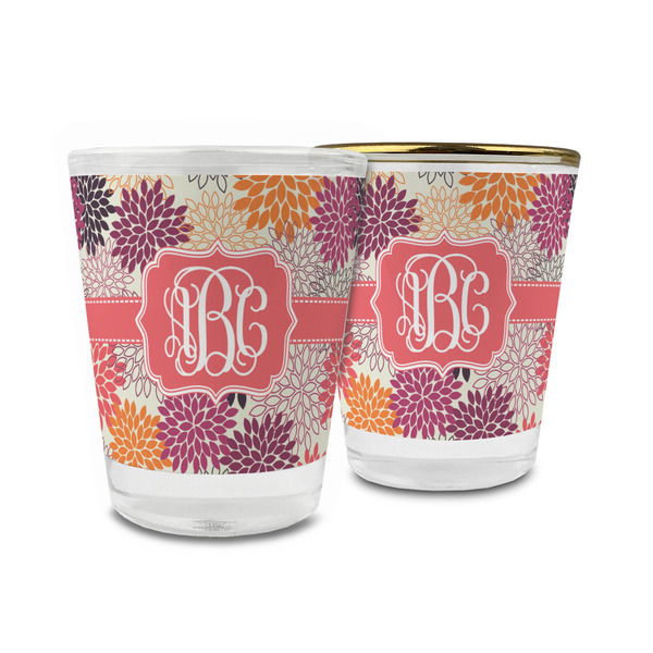 Custom Mums Flower Glass Shot Glass - 1.5 oz (Personalized)