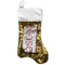 Mums Flower Gold Sequin Stocking - Front