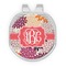 Mums Flower Golf Ball Marker - Hat Clip - Silver