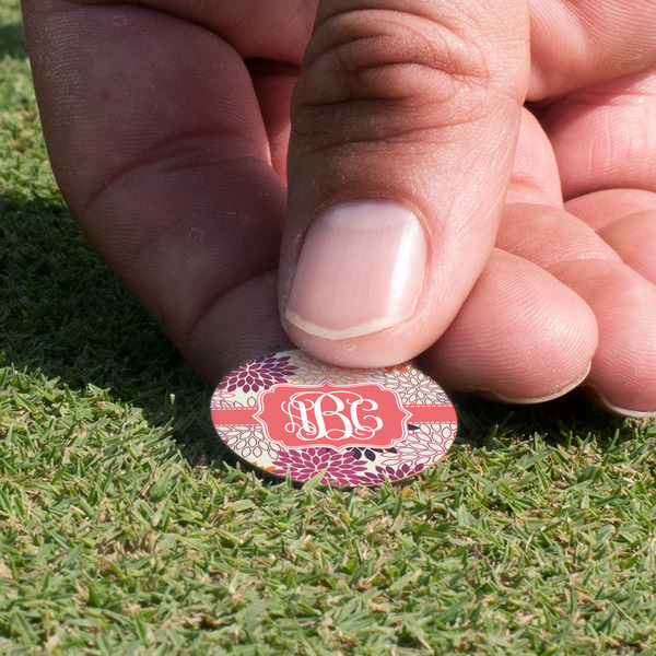 Mums Flower Golf Ball Marker - Hand