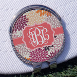 Mums Flower Golf Ball Marker - Hat Clip
