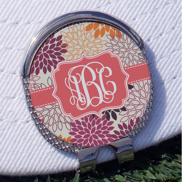 Custom Mums Flower Golf Ball Marker - Hat Clip