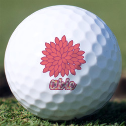 Mums Flower Golf Balls - Non-Branded - Set of 3 (Personalized)