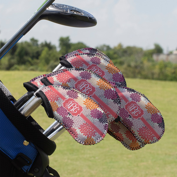 Custom Mums Flower Golf Club Iron Cover - Set of 9 (Personalized)