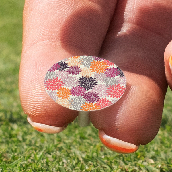 Mums Flower Golf Tees & Ball Markers Set - Marker