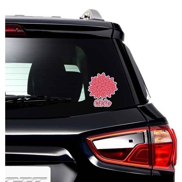 Mums Flower Graphic Car Decal (On Car Window)