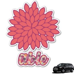 Mums Flower Graphic Car Decal (Personalized)