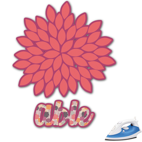 Custom Mums Flower Graphic Iron On Transfer - Up to 4.5"x4.5" (Personalized)