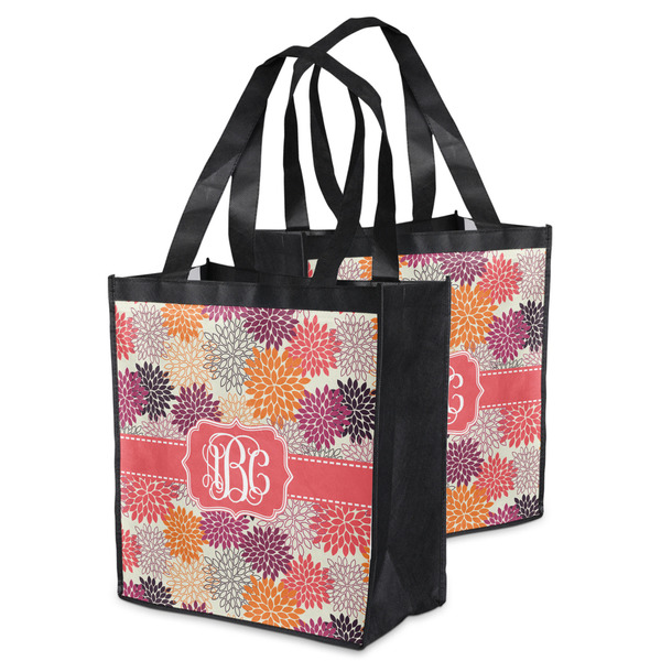 Mums Flower Grocery Bag - MAIN