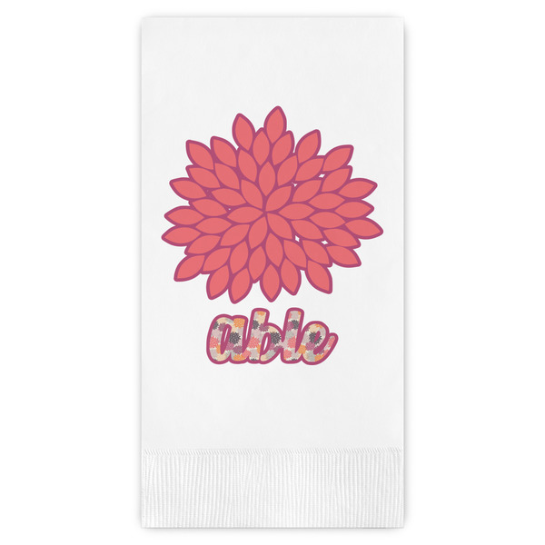Custom Mums Flower Guest Paper Towels - Full Color (Personalized)