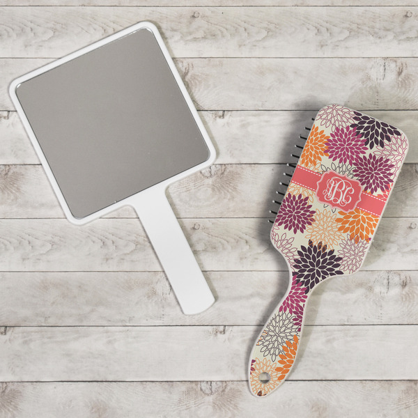 Mums Flower Hair Brush - In Context