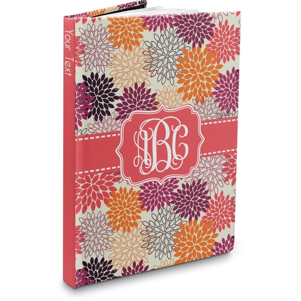 Custom Mums Flower Hardbound Journal (Personalized)
