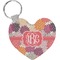 Mums Flower Heart Keychain (Personalized)