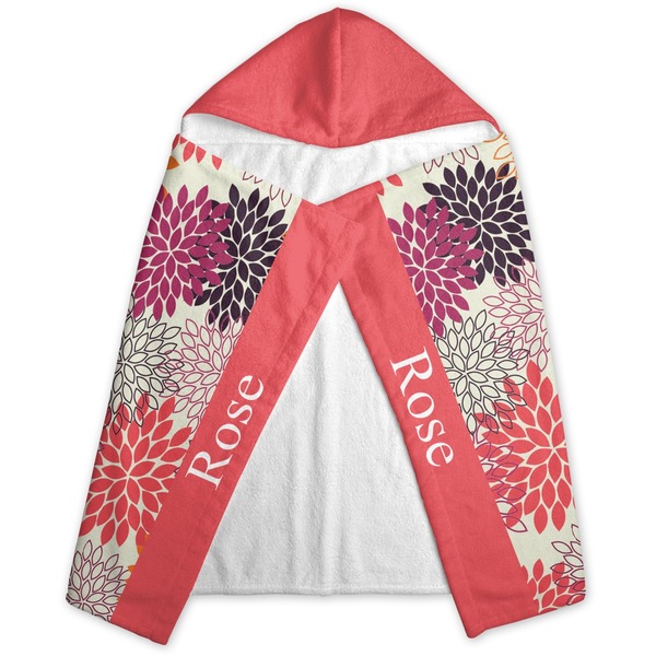 Mums Flower Hooded Towel - Folded