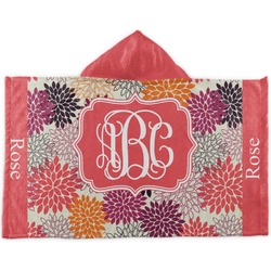 Mums Flower Kids Hooded Towel (Personalized)