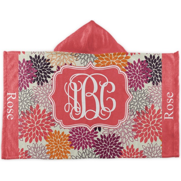 Custom Mums Flower Kids Hooded Towel (Personalized)