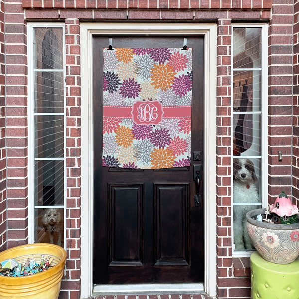 Mums Flower House Flags - Double Sided - (Over the door) LIFESTYLE