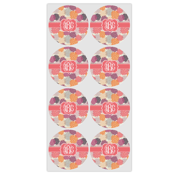 Mums Flower Icing Circle - Medium - Set of 8